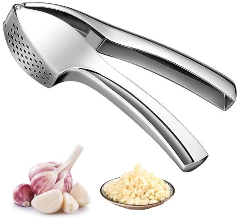 Presse-ail Premium, Design robuste en alliage de zinc, écrase facilement ail gingembre sans épluchage, compatible lave-vaisselle, longue durée de vie, pour toutes les cuisines