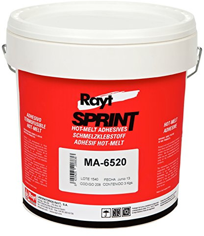 Rayt 208-83 Sprint Adhesivo termofusible Hot-Melt para encolado de cantos de melamina, chapa de madera, poliéster y PVC de 1 a 3 milímetros. 3kg