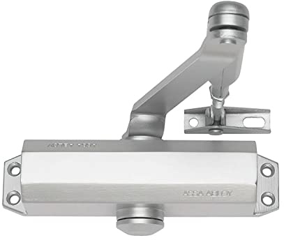 TESA DC110 Cierrapuertas con Brazo Articulado, Plata, con Retención, para Puertas de una Hoja hasta 950 mm