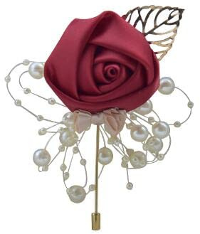 YJZQ Bräutigam Anstecknadel Brautn Corsage Boutonniere Künstlicheblume Hochzeit Boutonniere Handgefertigte Brosche Hochzeit Prom Bankett Blumendekor für Bräutigam Herren Braut Frauen