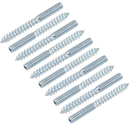 METALLIXITY Double Terminal Vis (M6 Filetage 60mm Long) 40Pcs Cintre Boulons Autotaraudant Double Face Vis - pour Maison Réparations