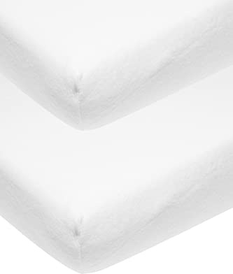 Meyco Spannbettlaken Molton Stretch 2er Pack 50x90cm Matratzenschoner | 80% Baumwolle - Oeko Tex Zertifiziert - extra elastisch - Bettauflage - atmungsaktiv & feuchtigkeitsabsorbierend
