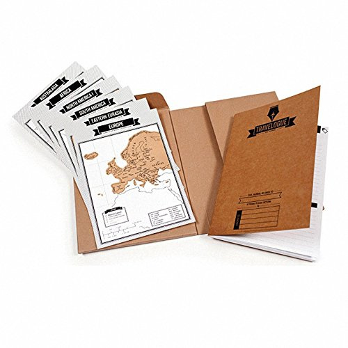 Luxus Rubbelkarte Reisetagebuch | Geek Fun Reise | Tagebuch Reisekarte Rubbelkarte | Reisememo-Notizbuch