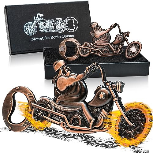 ZONSUSE Magnetischer Motorrad Flaschenöffner, Vintage Motorrad Bieröffner, Einzigartiger Flaschenöffner für Bar, Biergeschenke für Männer, Geburtstags, Weihnachts und Vatertagsideen Geschenke (C2)