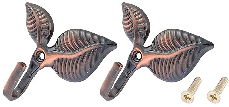 METALLIXITY Ganchos para Cortinas (75mm/2.95) 2Pcs, Soporte para Cortinas De Metal Montado En La Pared - para Cortinas Y Draperías De Hogar, Tono Cobre