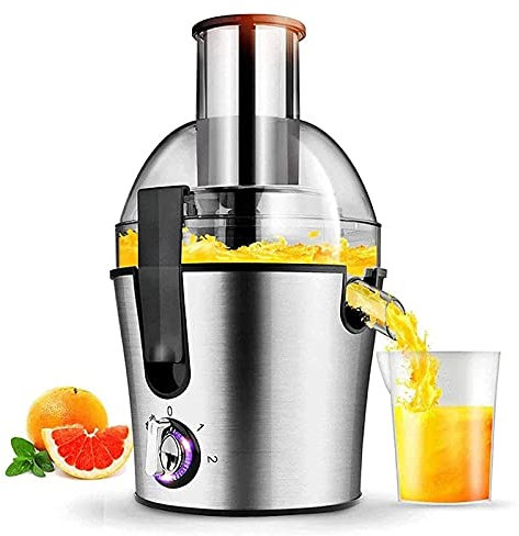 CRBUDY Spremiagrumi, Estrattore Centrifugo Elettrico Antigoccia Senza BPA con Caraffa per Succo e per Frutta Verdura Acciaio Inossidabile