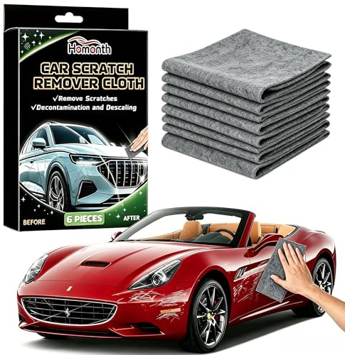 Nano Sparkle Tuch Auto Kratzerentferner – Poliertuch Auto mit Nano-Technologie, 6 Stück Mikrofasertücher für Lackpflege & Kratzerreparatur, farbneutral, auch für Glas & Chrom(6 Stück)