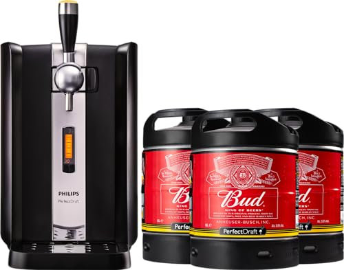 Tireuse à Bière PerfectDraft et 3 fûts 6L - 15 euros de consigne inclus - Idée cadeau (Bud)