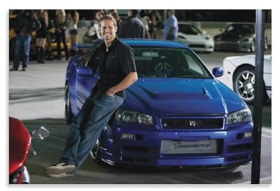 Paul Walker-Fast And Furious - Póster decorativo de la película sobre lienzo para pared e impresión artística moderna para dormitorio familiar, 20 x 30 cm