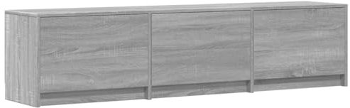 Meuble TV avec LED sonoma gris 165x34x40 cm bois d ingénierie