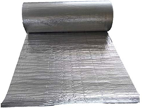 Doppelte Luftpolsterfolie Isolierung Rolle Heizkörper Reflektor Wärmespeicherung Wasserdicht Energiesparend Wärmedämmung für Dachboden Wand Boot Wohnwagen Dampfsperre Selbstklebende Aluminiumfolie Kit