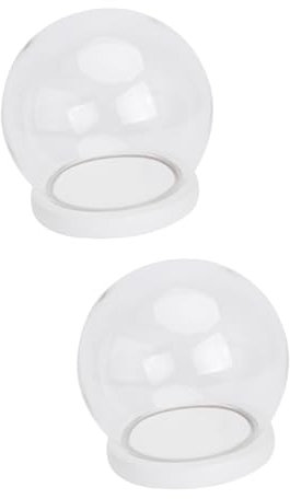PRETYZOOM 2pcs Glass Plant Cloche Preserved Flower Garden Dome for Kitchen Car Interior Adornment