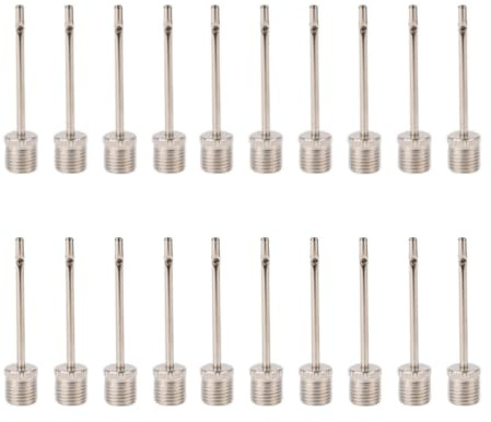 HRLORK 5/10/15/20 Pcs Football Pump Needle Ball Pump Stainless Ball Inflation Portable Inflating Needle Valve Adapter for Football Basketball Volleyball Balloon