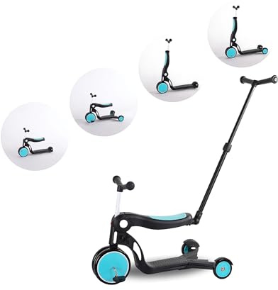 5-in-1 Kids Scooter & Balance Bike — Convertible Ride-On, Tricycle with/without Pedals & Kick Scooter (2 & 3 Wheel Modes) - Adjustable Multi-Mode Scooter for Ages 2-7