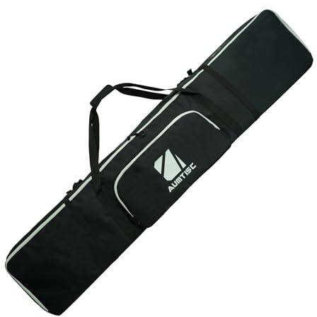 AUMTISC Bolsa de viaje para snowboard, funda de transporte impermeable para snowboard, 155 cm, azul, para viajes aéreos y deportes de invierno (negro, 165 cm)