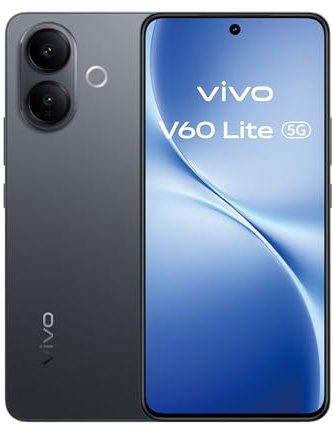 vivo V60 Lite Móvil 5G, 12+12GB RAM extendida 512GB ROM, Dimensity 7360-Turbo, Cámara 50MP, Vídeo 4K, Pantalla 6,7’’ 120 Hz AMOLED, Batería 6500 mAh, Carga rápida 90W, telefono móvil con IA, Black
