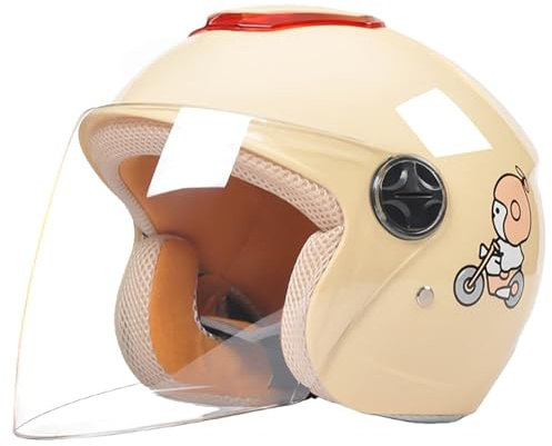 Barnmotorcykelhjälm, Barnhjälm För Alla Väder, Scooterhjälm För Skateboard För Pojkar Och Flickor, ECE-Godkänd E,(46-52CM)