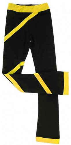 Genérico Pantalones De Patinaje Artístico Ropa Deportiva para Patinadoras Mallas De Entrenamiento para Niñas Mujeres(Size:XS,Color:Amarillo)