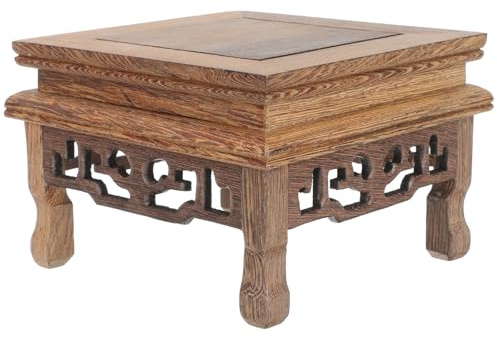 FONDOTIN Supporto per Fioriera in Legno Piedistallo Shabby per Vasi di Fiori, Mensola per Quadri e Portapiante da Esterno