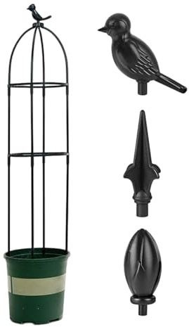 Enrejado Obelisco De Jardín Rack Trepador De Verduras | Enrejado Planta Interior Jardineros cultivadores verduras frutas balcón patio hogar apartamento terraza bancal elevado
