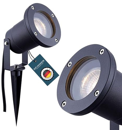 Außenstrahler Teichlampe Gartenlampe Gartenbeleuchtung Teichleuchte Strahler Außenleuchte (Teichbeleuchtung, Wegelampe, Wegbeleuchtung, Erdspieß, Höhe 32,5 cm, Kabel 3 m)