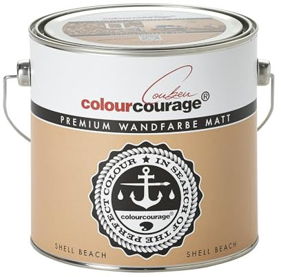 Premium Wandfarbe colourcourage matt Shell Beach 2,5l - weitere einzigartige Farbtöne erhältlich