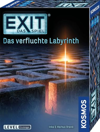 KOSMOS 682026 EXIT - Das Spiel - Das verfluchte Labyrinth, Level: Einsteiger, Escape Room Spiel, EXIT Game für 1 bis 4 Spieler ab 10 Jahre, EIN einmaliges Gesellschaftsspiel