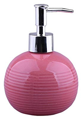 XILIN-1987 Kitchen Soap Dispenser European Ceramic Emulsion Soap Dispenser Family Hotel Club Shampoo Shower Gel Hand Sanitizer Disinfection Box Countertop Soap Dispensers (Color : Pink)