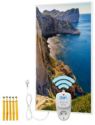 Bringer Imagen Calefacción por infrarrojos con marco – Calentador de imagen – 60 x 100 x 1,8 cm – Mallorca, España