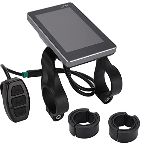 BuyWeek Elektrischer Fahrradcomputer, 36 V 48 V Elektrischer Fahrradtacho Kilometerzähler GD06 LCD-Display Bedienfeld Wasserdichter Motorcontroller Display Meter