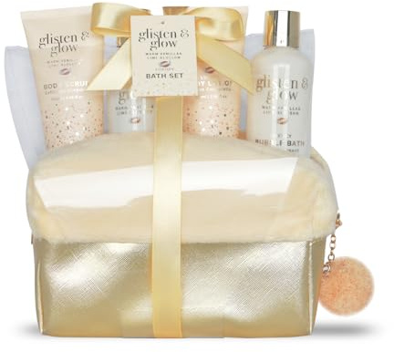GLOSS ! Coffret Bain Gold – Soin & Relaxation – Parfum Floral – Idée Cadeau Élégante – Trousse