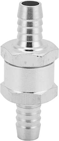 Einweg Rückschlagventil, 4mm-16mm Aluminium Silber Rückschlagventil Einweg Rückschlagventil, Rückschlagventil für Kraftstoffleitungen für Kraftstoff Benzin Öl Benzin Diesel Wasser (10mm)
