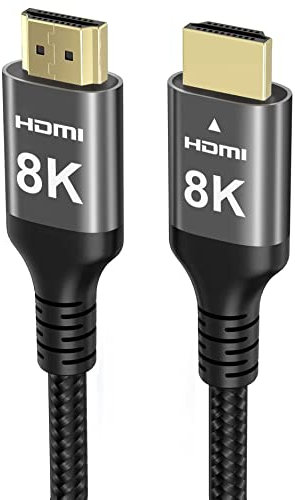 Ubluker Cavo HDMI 8k 20M, Cavo HDMI® Ad Alta Velocità intrecciato in nylon 4k 120Hz 2k 165Hz 8k 60Hz 12bit eARC ARC Dolby Atmos HDR10+ HDCP2.3 Compatibile per PC TV Monitor Laptop Mac PS5