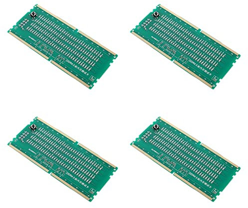 liovitor 4 x DDR4 Testkarte RAM Memory Slot Out LED Desktop Motherboard Reparatur Analyzer Tester