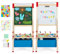 HOMASIS Chevalet Enfant Double Face, Tableau Blanc enfant Réglable en Hauteur avec Tableau craie et Papier Dessin, pour les Enfants de 3 à 8 ans avec Sac de Rangement, 44x40x102-126cm