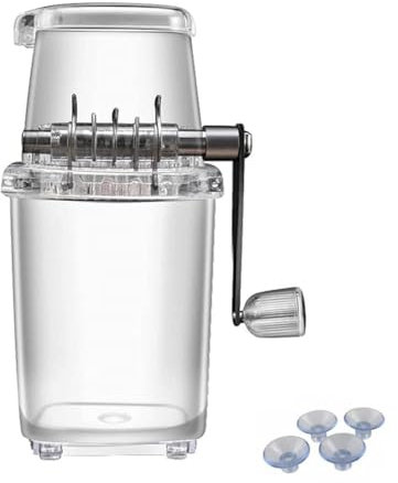 Uhidka Eiscrusher, Manueller Rotierender Eiscrusher, Cocktail-Maschine, Eiswürfelzerkleinerer für Smoothies, Eiscrusher-Maschine für Zuhause A