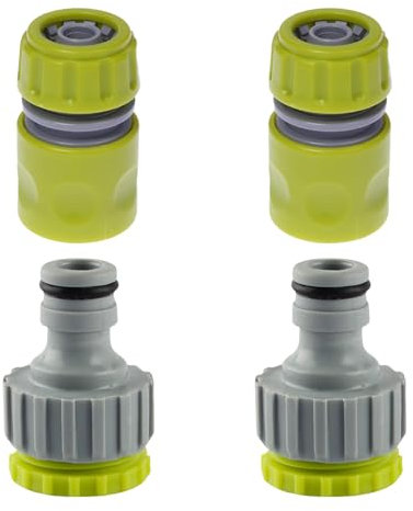 Schlauchverbinder 1/2 Zoll,Schlauchanschluss Wasserhahn Adapter Wasserhahnanschluss Gartenschlauch Kupplung Hahnverbinder Schnellkupplung 1/2 3/4 2-in-1 Garden Tap Connector,für Schlauch Anschluss