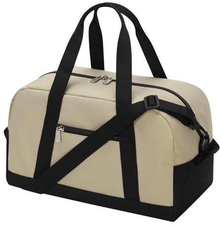 YoKelly Petit Sac de Voyage Duffle 35,5 cm - Mini Sac de Sport Léger pour le Voyage, le Gym et le Sport, camel, 14 inch