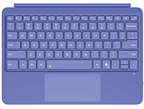 Genérico Apto para Surface Pro 12, Teclado Bluetooth retroiluminado Rainbow, Teclado magnético Desmontable portátil (Azul)