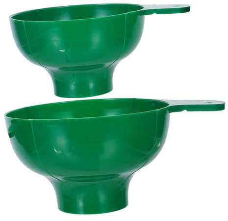 2 Pezzi Imbuto a Bocca Larga in Pp Verde per Marmellata | Vino e Riempimento Bottiglie, Uso Domestico o Cucina Professionale, Design Versatile e Resistente