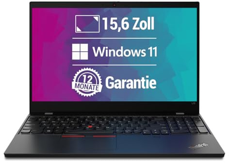 Lenovo ThinkPad L15 Gen 1 15,6 Zoll Full HD Laptop Intel Core i5-10210U@ bis zu 4,2 GHz 8 GB 256 GB SSD mit Windows 11 Pro & GRATIS Antiviren-Software inkl. 12 Monate Garantie (Generalüberholt)