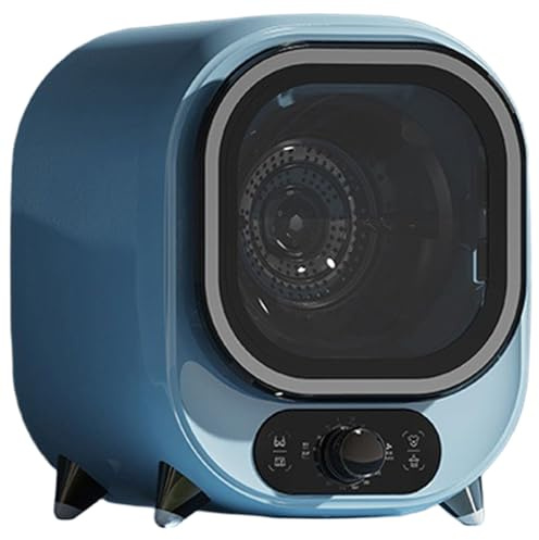 Secadora pequeña, secador de ropa de condensador portátil, mini secadora centrifugadora, carga máxima 0,8 kg, 35db silenciosa, perfecta para secar ropa de bebé Blue