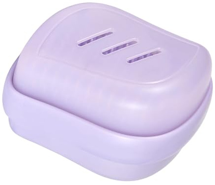 Cirraorive Haarshampoo Bürste 2 in 1 Doppelkopf Haar Kamm Shampoo Bürste Kopf Schrubber Gesicht Reinigung Bürste für Komfortable Massage für Haushalt, Violett