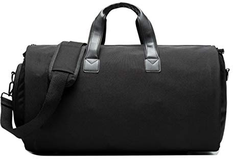 Neuleben Reisetasche Anzugtasche Kleidersack Sporttasche mit Schuhfach Wasserabweisend Faltbar Multifunktion Damen Herren für Reise Sport Gym Fitness (Schwarz)