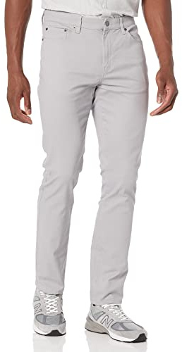 Amazon Essentials Men's 5-Pocket Stretch Twill Casual Pants, Light Grey, 34W x 32L