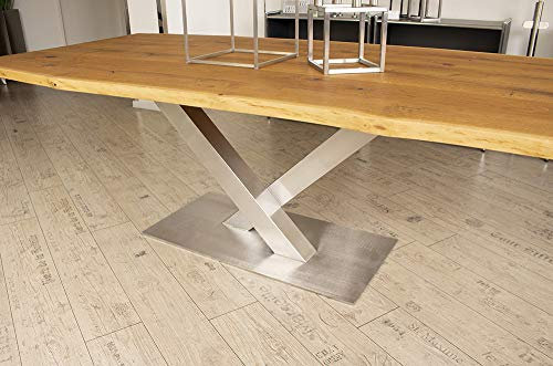 KTC Tec Kreuzgestell Edelstahl V2A Paris 100x100 L1400 Tischgestell Küchentisch Esstisch Tischuntergestell X-Gestell