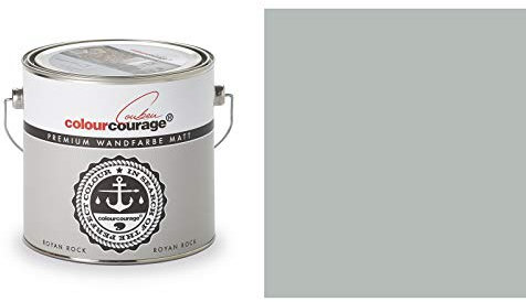 2,5 Liter Colourcourage Premium Wandfarbe Royan Rock Grau | L709449598 | geruchslos | tropf- und spritzgehemmt