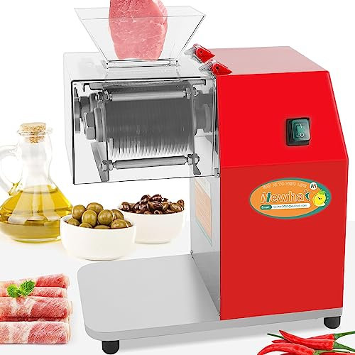 Newhai 850W Meat Cutter Machine, Commercial Meat Cutting Machine 3.5mm Heavy Duty, Stainless Steel Meat Slicer Shredder Restaurant, for Boneless Meat Soft Vegetables
