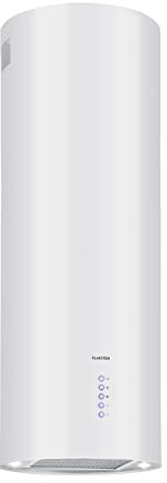 Klarstein Barella - Cappa a isola sospesa, 518 m³/h ricircolo, LED, 35 x 93 x 43 cm, bianco