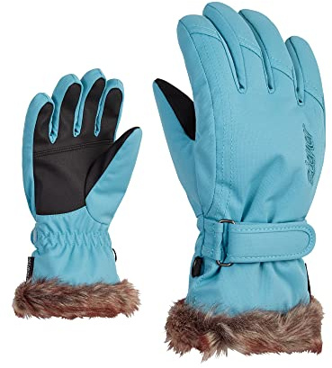 Ziener Mädchen LIM Ski-Handschuhe/Wintersport | warm, atmungsaktiv, Blue nile stru, 4